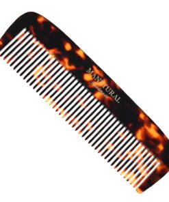 14RX Hair Comb – 5.5″ Grooming Hair Combs for Women, Hair Styling Comb for Men, Beard Comb, Mustache Comb, Fine Tooth Comb, Handmade, Hand Polished,Tortoiseshell (2 PACK, Yellow Tokyo)
