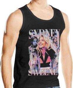 Mens Tank Top Shirt Sydney Actor Sweeney Sleeveless Crewneck T-Shirts Summer Cotton Muscle Fitness Tops Tee