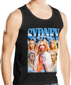 Mens Tank Top Shirt Sydney Actor Sweeney Sleeveless Crewneck T-Shirts Summer Cotton Muscle Fitness Tops Tee