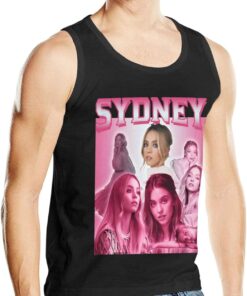 Mens Tank Top Shirt Sydney Actor Sweeney Sleeveless Crewneck T-Shirts Summer Cotton Muscle Fitness Tops Tee