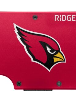 The Ridge NFL Edition, Mens Minimalist Aluminum Metal Wallet – Rfid Blocking, Elastic, Slim Front Pocket Credit Card Holder with Both Cash Strap and an additional Money Clip