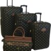 American Flyer Luggage Lyon 4 Piece Set, Metalic Black, One Size