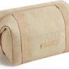 BAGSMART Travel Toiletry Bag for Men, Large Hanging Dopp Kit Water Resistant Shaving Bags Organizer Gifts for Mens Traveling, Hygiene, Bathroom Essentials, Toiletries Accessories, Khaki