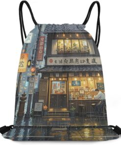 Backpack Drawstring Backpack String Bag Tokyo Teahouse Printed Gym Sack