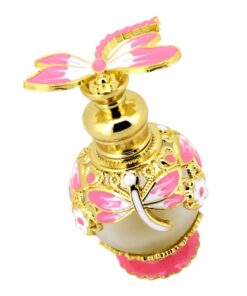 Beaupretty Perfume Bottle Essential Oil Bottle Oil Spray Bottle Perfume Rollerball Empty Perfumer Bottle Antique Bottle Perfume Empty Vintage Makeup Frosted Travel Alloy Dubai Pink