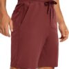 CRZ YOGA Men’s Linerless Workout Shorts – 9” Quick Dry Running Sports Athletic Gym Shorts with Pockets