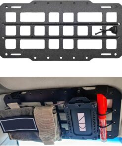 Car Rigid MOLLE Panel, Sun Visor Panel Holster Tactical Gear Holder MOLLE EDC Organizer, Rigid Panel Frame Modular Storage Pouch for Auto Visor, Car Accessories