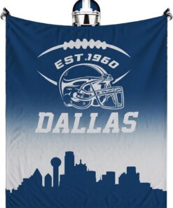 Dallas Blanket, Gifts for Men Women Sports Lovers Throw Blankets, Lightweight Flannel Team Color Blanket for Sofa Bed Decor Fan, 60″ X 50″