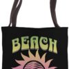 Funny Summer Retro Groovy Sun Vacation Beach Vibes Tote Bag