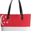 KiRYu Stylish Bermuda Flag Tote Bag Women Leather Perfect for Beach or Gym