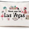 Las Vegas Travel Gift Cosmetic Bag Las Vegas Lovers Gift Las Vegas Souvenir Watercolor Makeup Bag Girls Trip Gifts Favors Las Vegas City Themed Gifts for Girls Birthday Bachelorette Party Favors