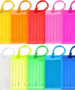 Luggage Tags for Suitcases, PVC Travel Bag ID Label Tags, Airplane Travel Essentials for Flying, Luggage Accessories by Sodsay