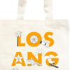 MAPTOTE Grocery Canvas Tote – Reusable Cotton Canvas Bag for Shopping, Daily Errands, Beach Trips and Travel – Screenprinted, Earth Friendly, and Made in USA – Font Style, Los Angeles