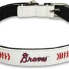 MLB Dog Collar Atlanta Braves New Signature PRO PVC-Leather Premium Pet Collars Extra Tough & Durable! Super Stylish! Size: Medium Adjustable 16-20″ Length x 1″ Width