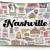 Nashville Cosmetic Bag Makeup Bag Nashville Lovers Gift Nashville Travel Souvenir Merch Vacation Friendship Gifts for Women Nashville Lovers Best Friend Girls Trip Gifts Favors Christmas Birthday