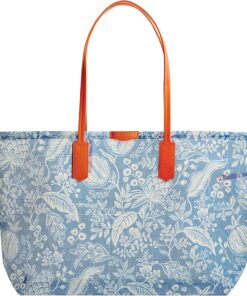 RIFLE PAPER CO. Mesh Tote & Sunscreen Bag | for Beach, Gym, Travel and More, Shoulder Bag for Women, Adjustable Snap Tab Closure, Detachable Zipper Pouch, Pomegranate