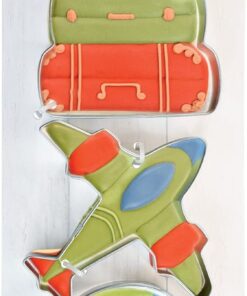 R&M Honeymoon, Adventure, Travel Cookie Cutter 3 Piece Set. Includes Suitcases, Airplane, Globe Cookie Cutter.