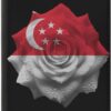 Rose Singapore Singaporean Flag Passport Holder Cover Wallet Case Novelty PU Leather with Card Slot Travel Accessories Protector for Women Men