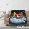 Rqwaaed Coat of Arms of Singapore Double-Sided Blanket Experience Ultimate Comfort 40x50in