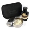 Silvertip Badger Shaving Brush Travel Shave Set for Men with Almond Scented Tallow Shave Soap – Men’s Shaving Kit Gift Set from Seattle Sundries
