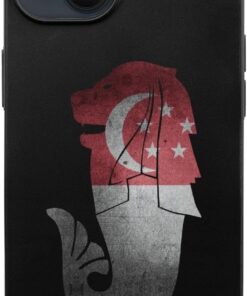 Singapore Flag Merlion Singaporean Lion TPU Phone Case Compatible with iPhone 13 Mini/iPhone 13/iPhone 13 pro/iPhone 13 pro max Slim Anti-Scratch Protective Soft Shell
