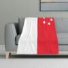 Singapore Flag Warm Cozy Flannel Blanket 32x48in – Perfect Life Companion