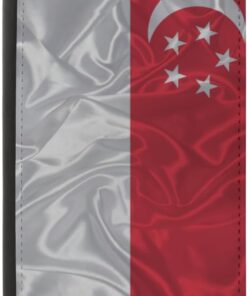 Singapore Singaporean Flags Passport Holder Cover Wallet Case Novelty PU Leather with Card Slot Travel Accessories Protector for Women Men