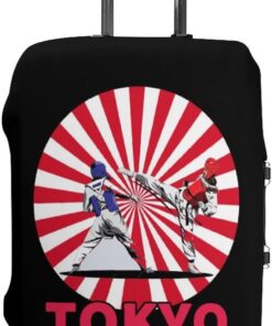 Taekwondo Sports Tokyo Travel Suitcase Protector Luggage Cover Protective Washable Anti-scratch Baggage Cover