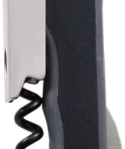 True Grippy Soft Touch Waiters Corkscrew Wine Opener with Foil Cutter, No-Slip Handle Wine Key, Cork Bottle Opener, Home Bar Tools, Black