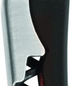 True Jetsetter Black TSA Compliant Waiters Corkscrew Wine Opener with Foil Cutter, Double Hinged Wine Key for Servers, Bartender, Cork Bottle Opener