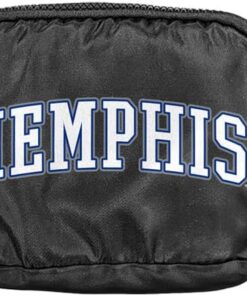 University Of Memphis Distressed School Name Belt Bag, Crossbody Fanny Pack for Women and Men, Adjustable