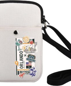 VAMSII Orlando Florida Souvenirs Gifts Orlando City Lover Airport Crossbody Bag Orlando Trip Gift Florida Skyline Gift