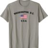 Washington, D.C. USA with American Flag T Shirt