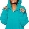 Winter Hiking Puffer Coats Jacket Oversized Long Sleeve Hooded Coats Winter Warm Lightweight Outwear Womens Do