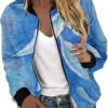 Women Autumn Fashion Leisure Square Thin Pocket Jacket Blouse Coat Baseball Top Lined Hoodie Long Fleece Jacke