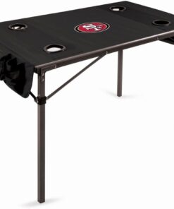 PICNIC TIME NFL Portable Soft Top Travel Table, Black
