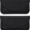 2PCS Faraday Bag, GPS RFID Signal Blocking Shielding Pouch for Key Phone Privacy Protection, Anti-Tracking Cellphone Car Key Fob Card Faraday Bag Wallet Case, Car Accessories (Black)