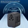 45W International Travel Adapter 2 USB C 2 USB A Ports Worldwide Universal Travel Adapter Universal Plug Adapter Travel Plug Adapter Worldwide for USA EU UK AUS（White）