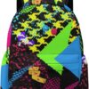 Backpacks For Women Men Daypack With Adjustable Padded Straps For Hiking Travel Sports Running (80s 90s Memphis Geometric)