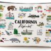 California Alphabet Cosmetic Bag Makeup Bag California Lovers Gift California Travel Souvenir Merch Vacation Friendship Gifts for Women California Lovers Girls Trip Gifts Favors Christmas Birthday