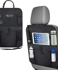 Car Seat Organizer Backseat, Kid Back Seat Protector, Road Trip Storage Essentials, Seat Travel Bag, Long Trip Backseat Tissue Holder, Behind the Seat Hanging Pocket for Car and Truck