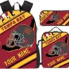 Custom Tampa Bay Backpack for Men Women Personalized Name Number Casual Lightweight Laptop Bag Bookbag Gift for Boys Girls