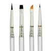 Eyeliner Brush Fine Angled Set – For Liquid Gel Liner Applicator Bent Stencils Thin Pencil Pen Real Small Sharpener Angle Wing Tips Firm Makeup Brushes Black Stamp Winged Kit Flat Waterproof Cat Eye