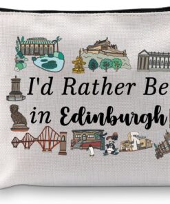 G2TUP Edinburgh Travel Gift I’d Rather Be in Edinburgh Makeup Bag Edinburgh Lover Cosmetic Bag Edinburgh Sightseeing Vacation Gift (Be in Edinburgh MB)