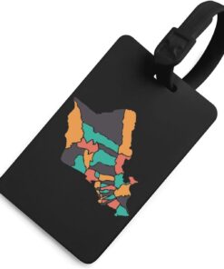 Honolulu Island Map Unisex Custom Luggage Tag Funny Travel Baggage Identify Labels