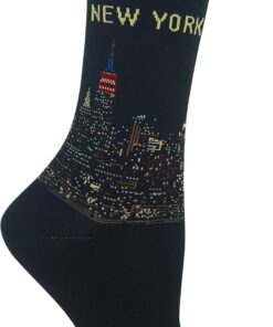 Hot Sox Women’s Fun USA Travel & Cities Crew Socks-1 Pair Pack-Cool & Artistic Gifts