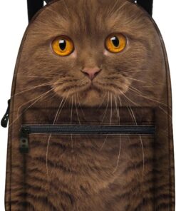 JeremySport Toddler Backpack Boys, 15 Inch Kids Backpack for Preschool,Cat Brown