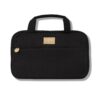 LAURA GELLER NEW YORK Quilted Folding Travel Makeup Bag, Black – Hanging Toiletry Bag Organizer for Travel – Large Capacity Full Size Makeup Bag – Easy to Clean