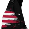 Liberia Flag Painted Sling Bag Crossbody Chest Bag Shoulder Bag For Travel Hiking Cycling Camping