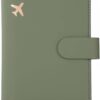 Melsbrinna Premium Leather Passport Holder Covers Case, Waterproof Rfid Blocking Travel Wallet Passport Holder with Pen Holder, Cute Passport Book for Women/Men